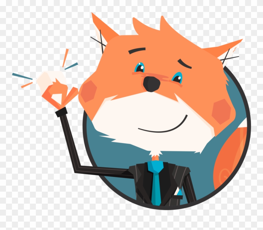 Workmob Fox Mascot Waving And Smiling - Mascot Clipart
