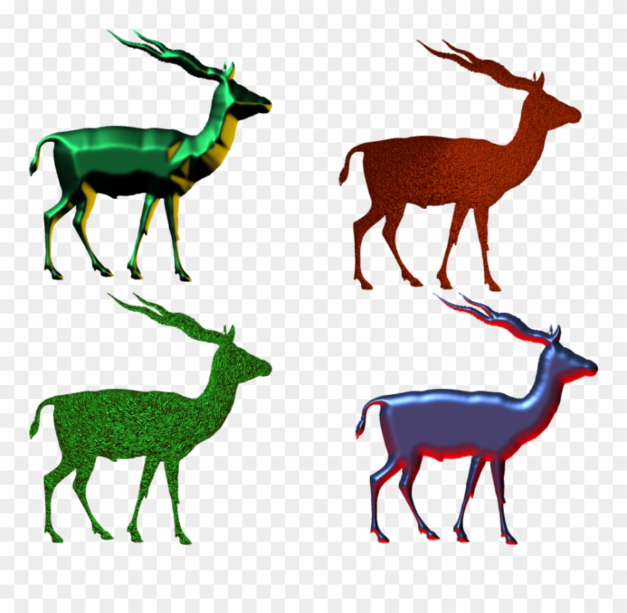 Antelope 3d Picture,antelope Png,impala Png - African Animal Silhouettes Gazelle Clipart