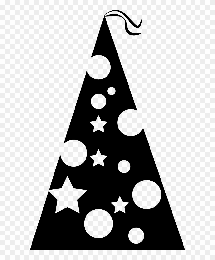 Birthday Hat With Dots And Stars Comments - Christmas Tree Clipart