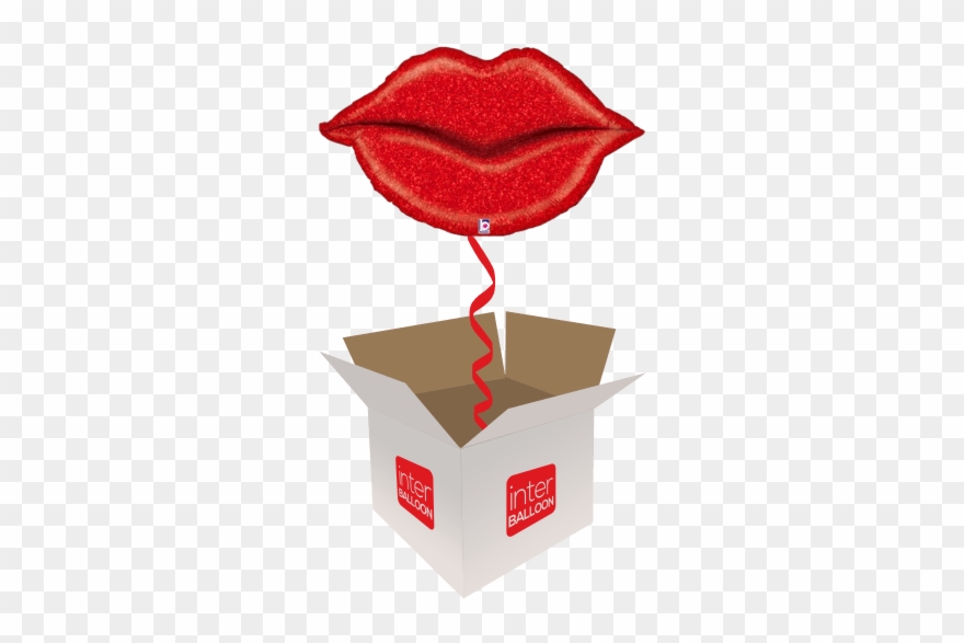 39″ Glitter Lips - Balloon Clipart