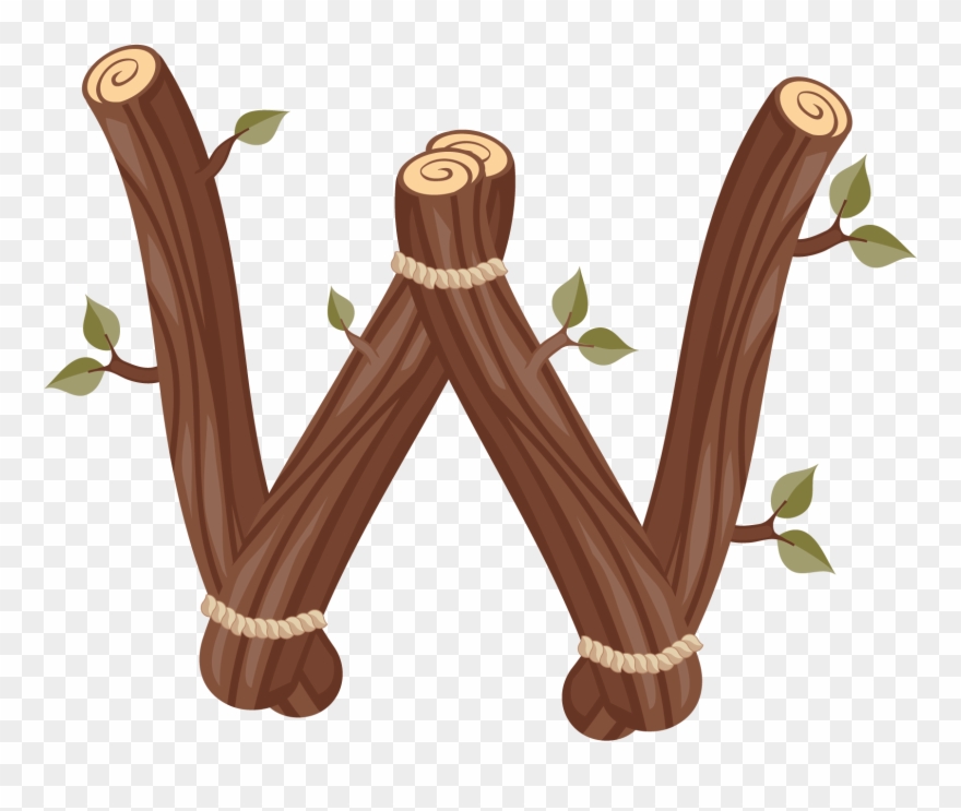 Ch B *✿* - Letras De Troncos De Madera Clipart