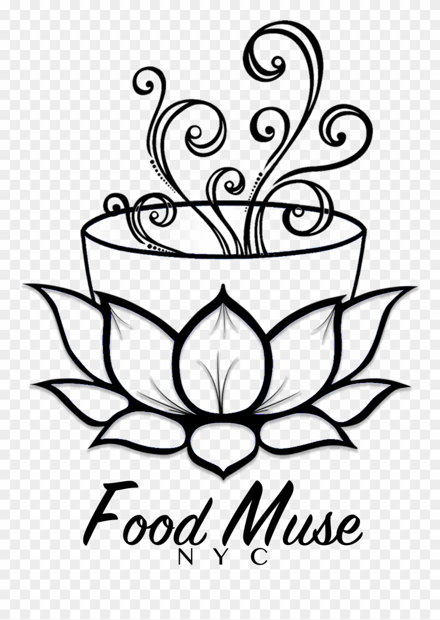 Lotus Png Black And White Clipart