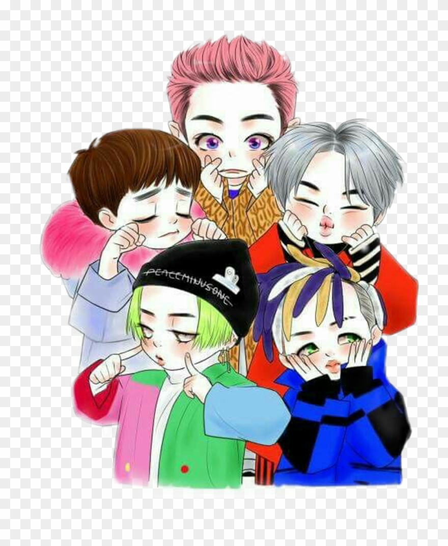 Bigbang Sticker - Big Bang Kpop Anime Clipart