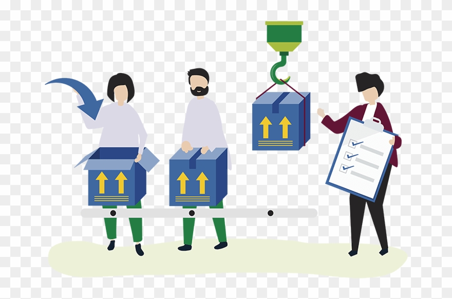 Produce That Is Unrivalled In Its Freshness, Taste, - Packing Process Vector Clipart