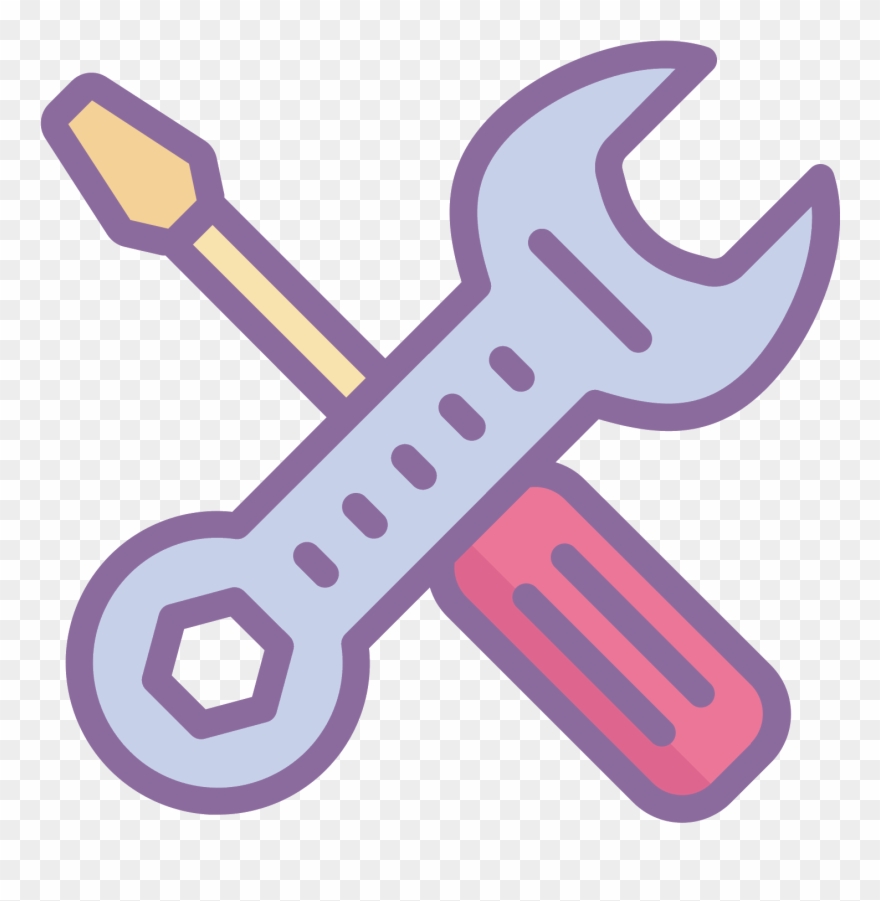 In This Icon Is A Wrench And A Screwdriver - Manutenção Icons Clipart