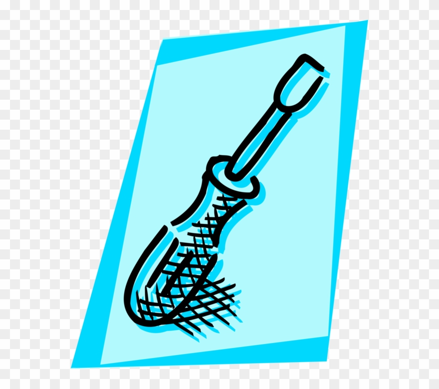 Vector Illustration Of Screwdriver Tool For Driving Clipart