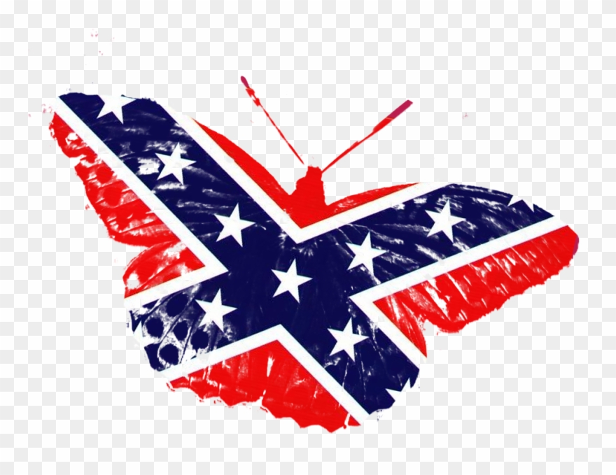 Egg Clip Art - Confederate Flag Butterfly - Png Download