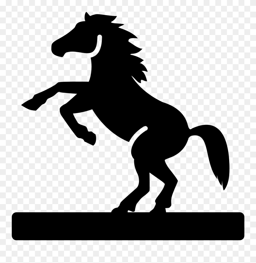 Equestrian Statue Filled Icon - Horse Statue Icon Clipart
