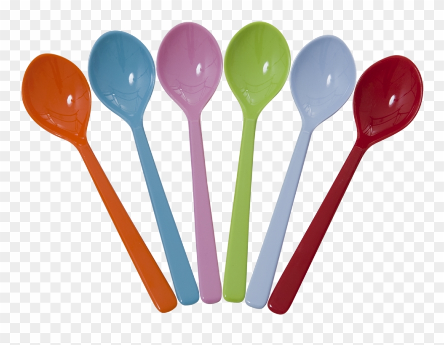 Melamine Spoons - Short - Bright Mix - By Rice - Dk - Rice Melamine Spoons Clipart