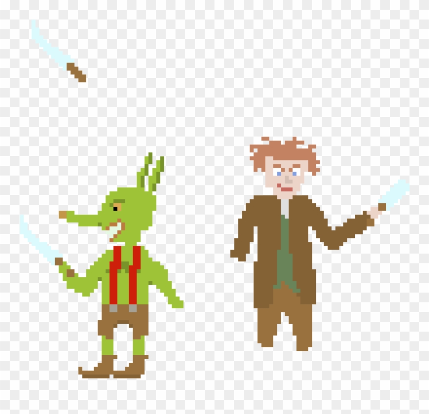 Goblin And Bilbo - Cartoon Clipart