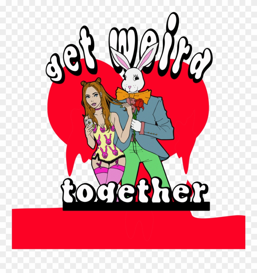 Get Weird Together T-shirt - Cartoon Clipart