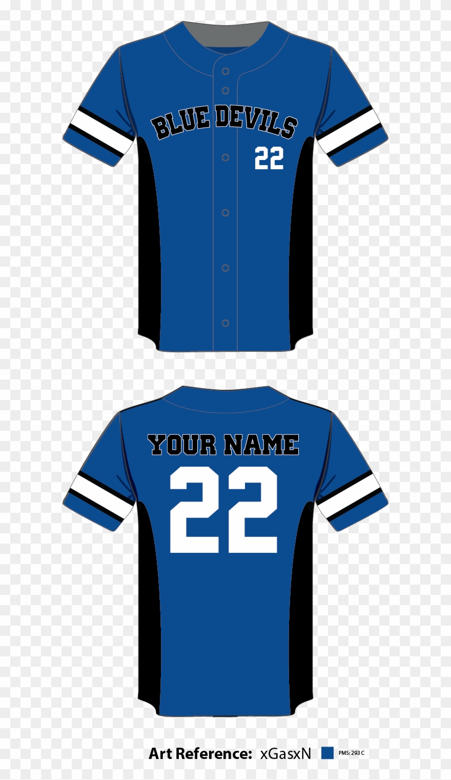 North Columbus Bears Full Button Baseball Jersey - Jersey 22 Clipart