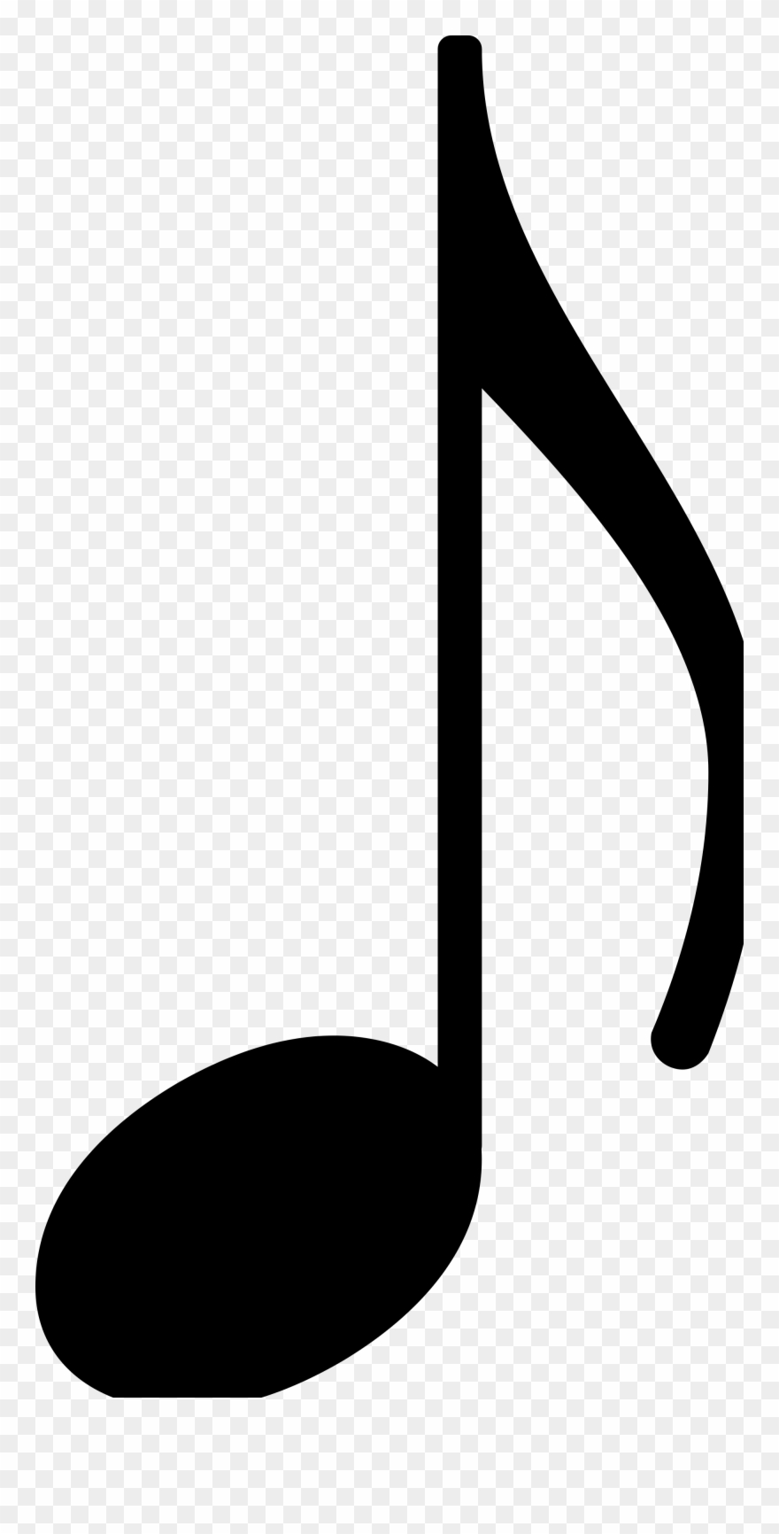 File Croche T Te En Bas Svg Ⓒ - Eighth Note Clipart - Png Download