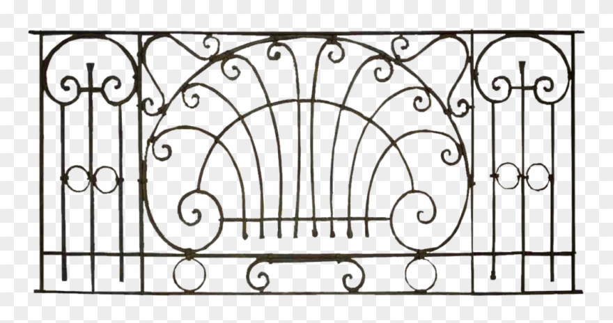 Iron Fence Png - Wrought Iron Fence Clipart