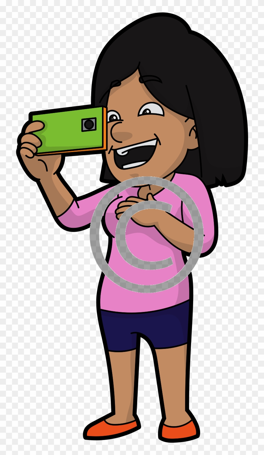 Tiger, Smartphone - Cartoon Clipart