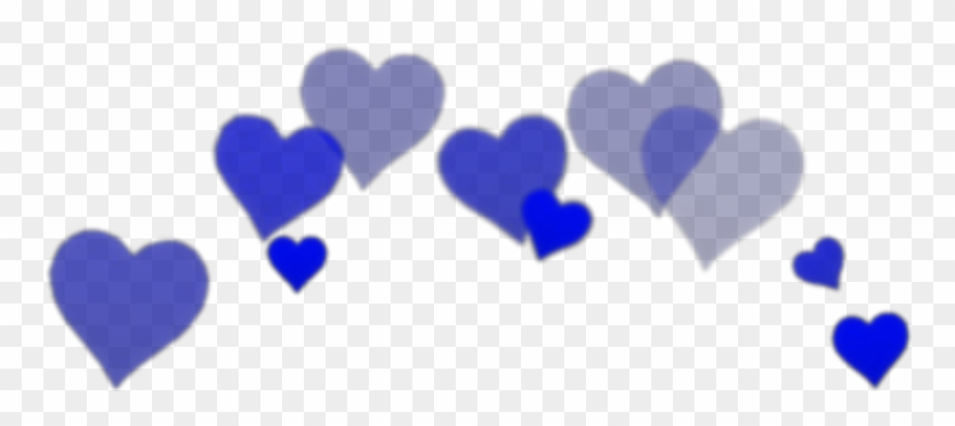Blue Sticker - Blue Heart Crown Png Clipart