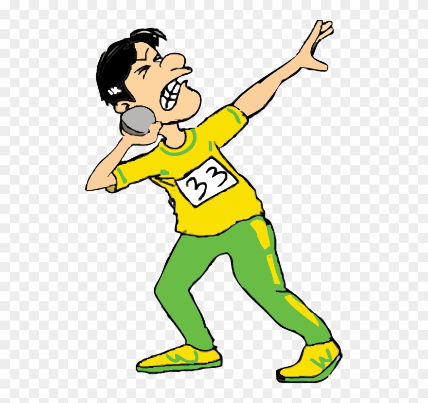 Shot Put Clip Art - Shot Put Sport Cartoon - Png Download