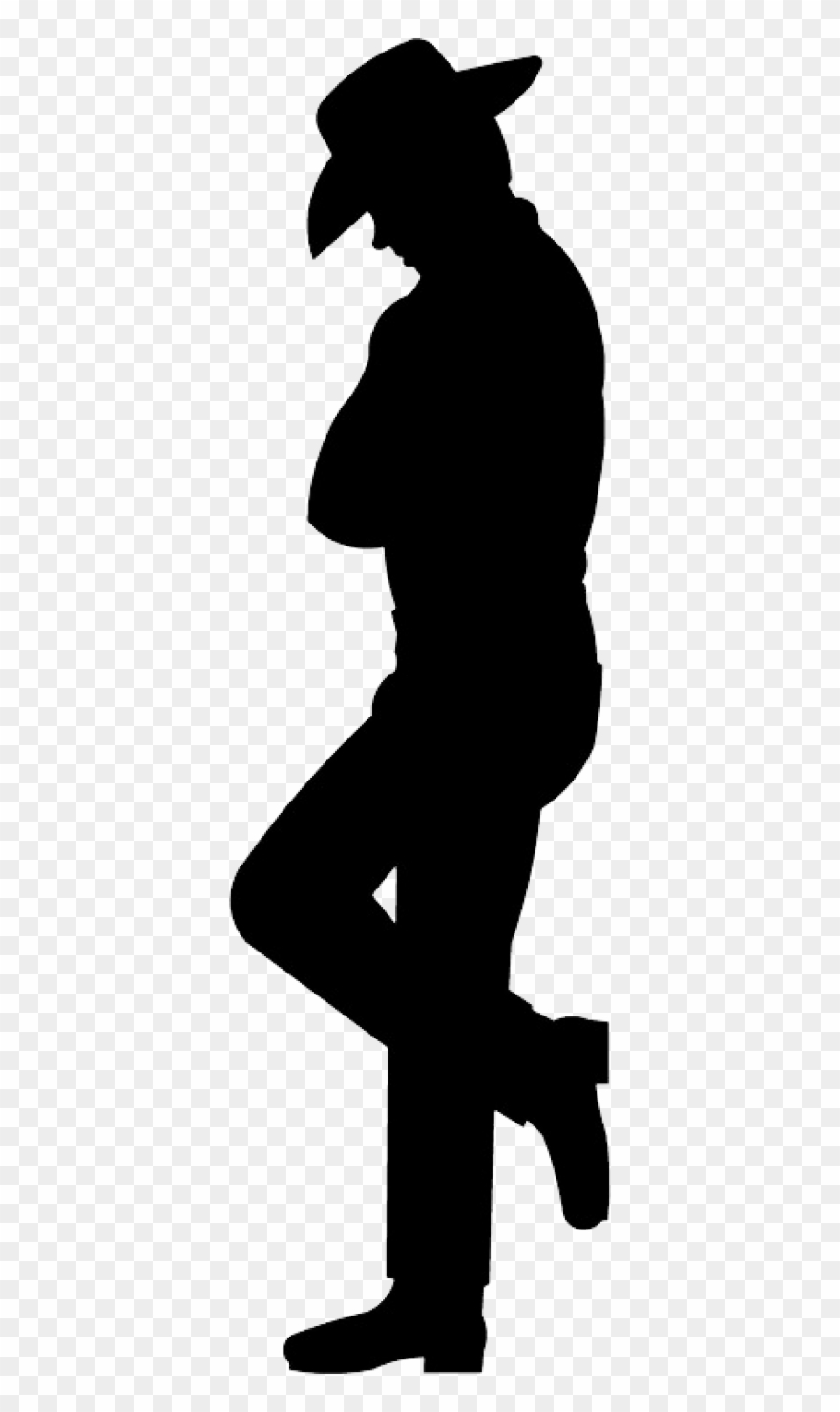 Cowboy Silhouette Png, Download Png Image With Transparent - Cowboy Silhouette Transparent Background Clipart