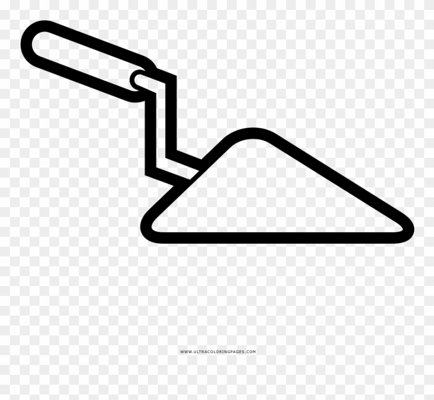 Trowel Coloring Page - Cazzuola Disegno Clipart