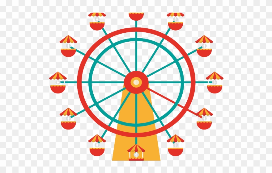 Ferris Wheel Clipart Fair Wheel - Carnival Ferris Wheel Clipart - Png Download