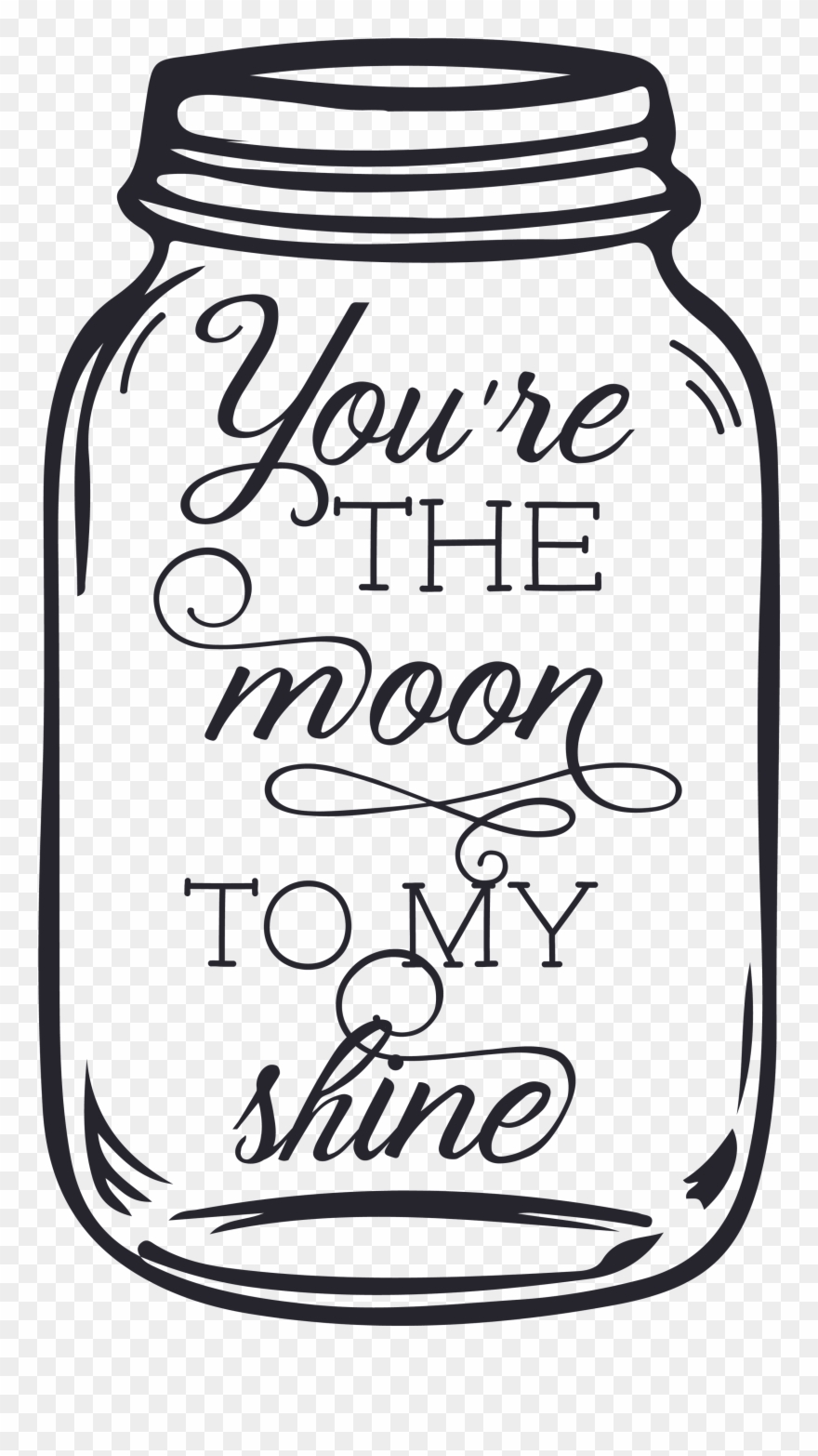 Youre The Moon To My Shine Clipart