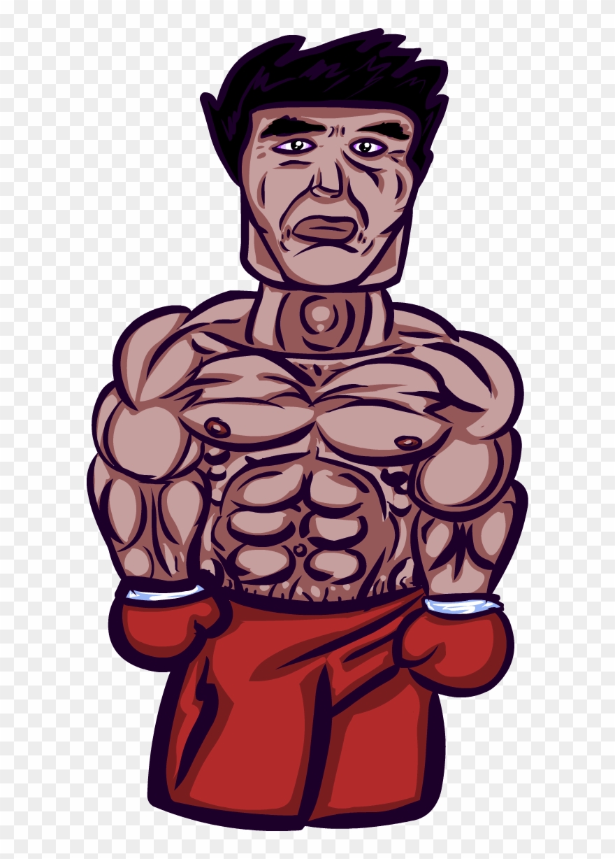 Hawaiian Boxer - Cartoon Clipart