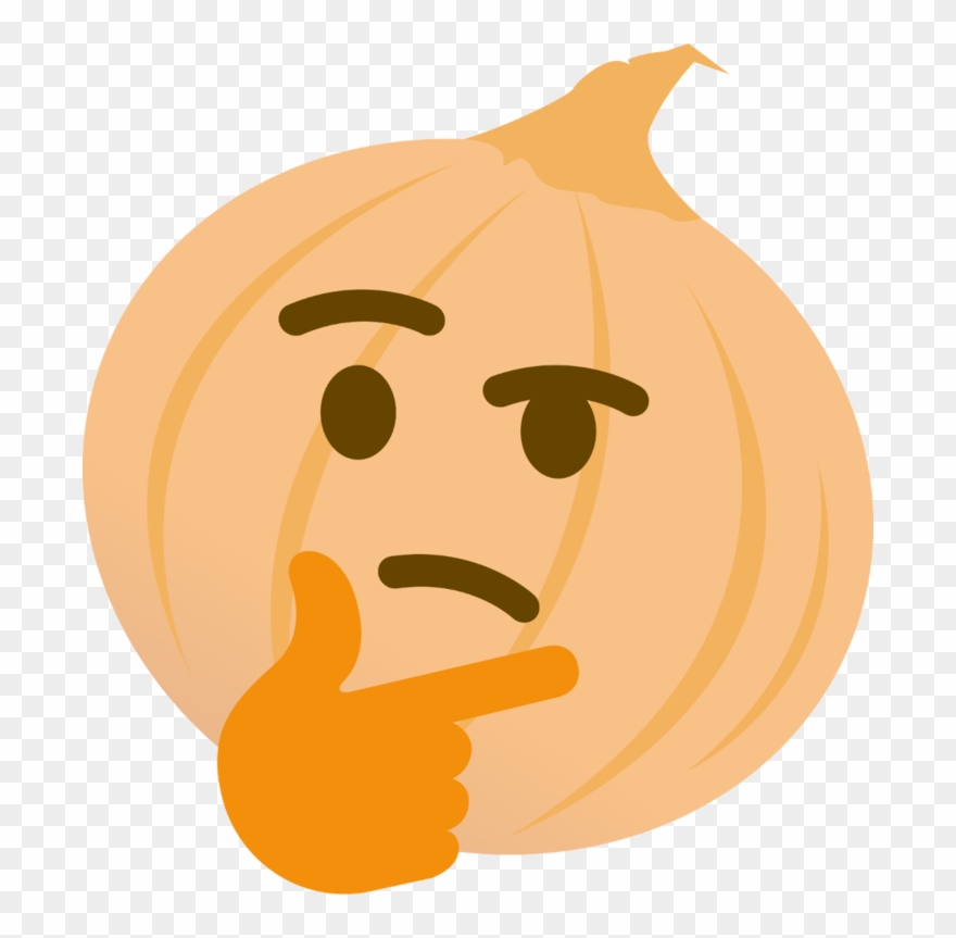 Onion Thinking Onion Thinking - Eggplant Thinking Emoji Clipart