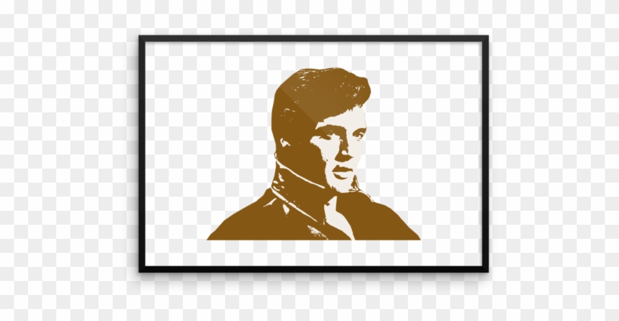 Elvis Framed Poster - Silhouette Clipart