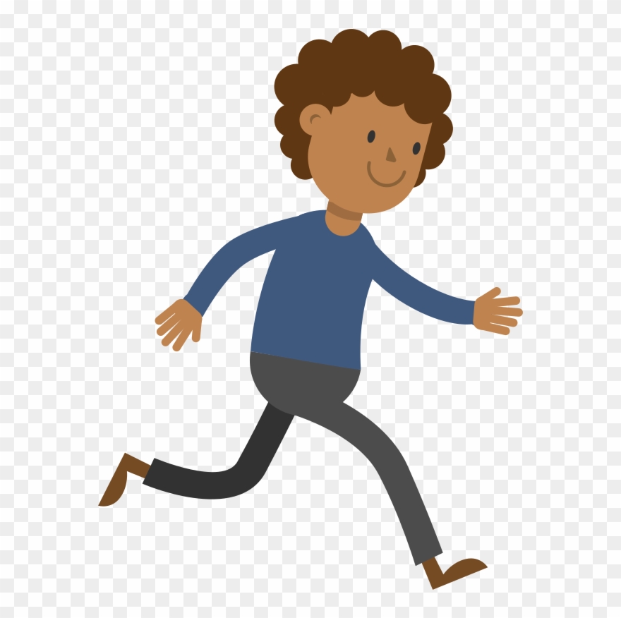 Cartoon Man Running Scared , Png Download - Femme Qui Court De Peur Clipart
