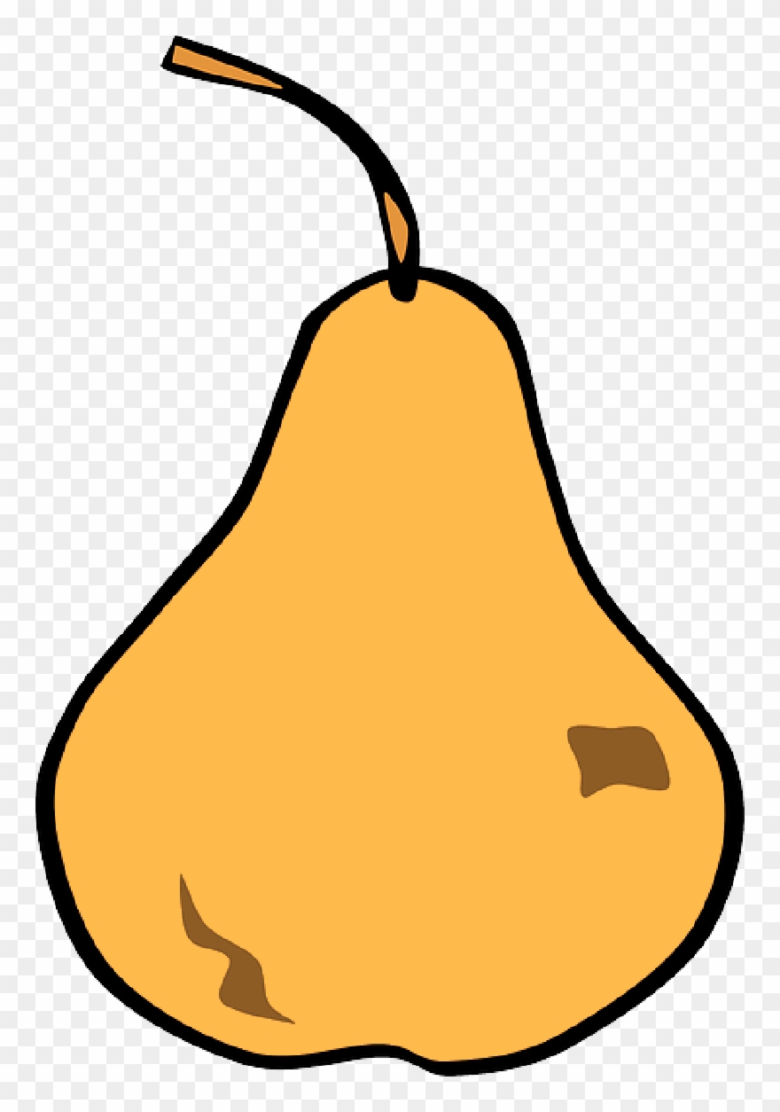 Cartoon Fruit Clip Art - Clipart Pear - Png Download