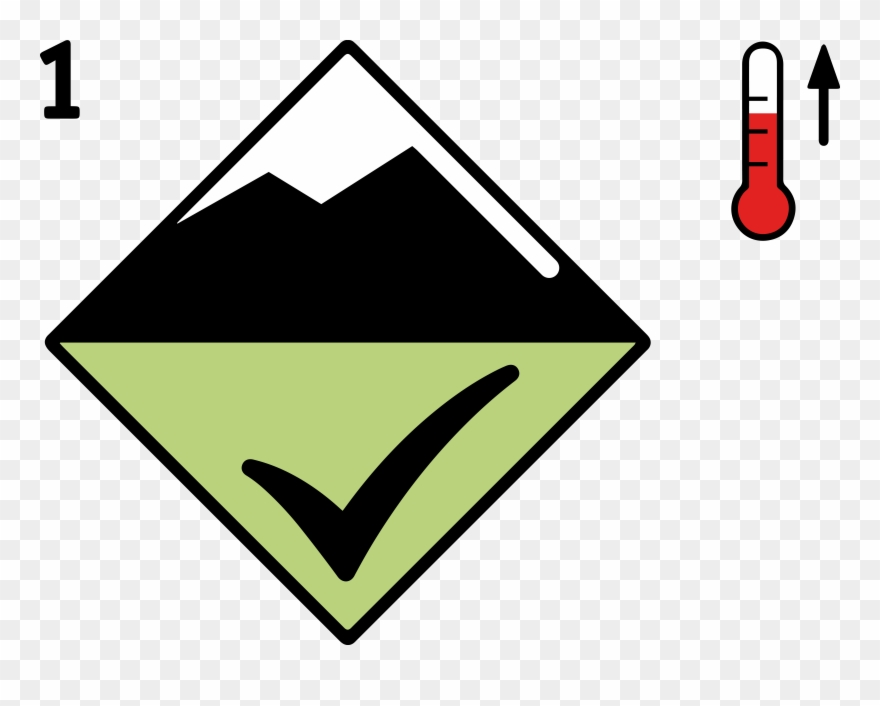 Avalanche Low Danger Level Wet Snow Clipart