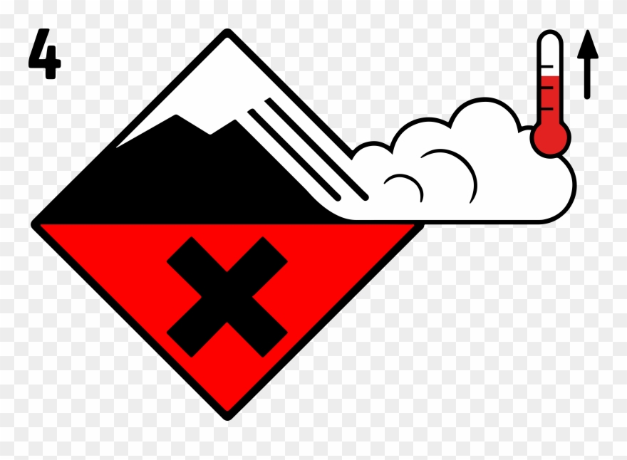 Avalanche High Danger Level Wet Snow Clipart