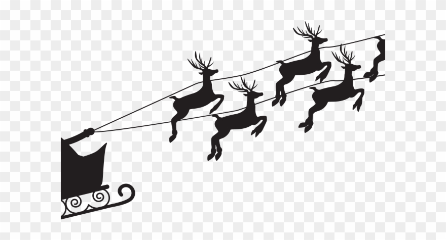 Santa Claus Clipart Silhouette - Santa Claus Silhouette Png Transparent Png