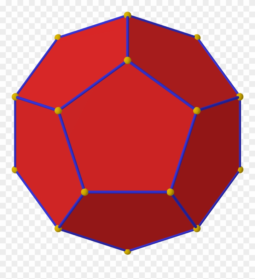 Polyhedron 12 Big From Red - Umbrella Clipart