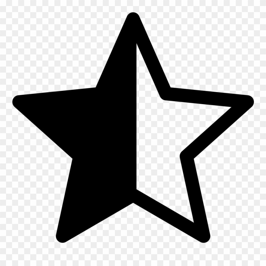 Star Shape With Half Full Comments - Four And Half Stars Clipart