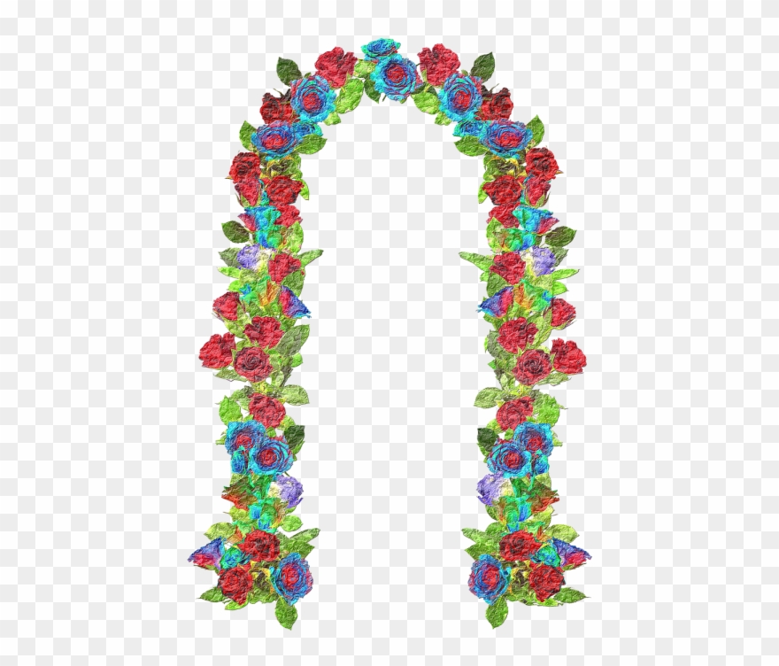 Rose Pattern,roses,background Day,romantic - Arco De Flores Png Clipart
