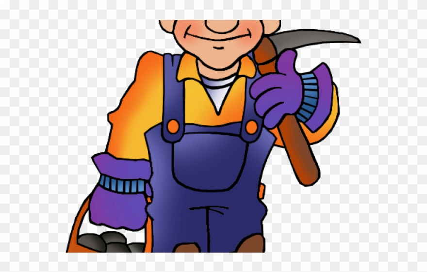 Cartoon Character Coal Miner Clipart