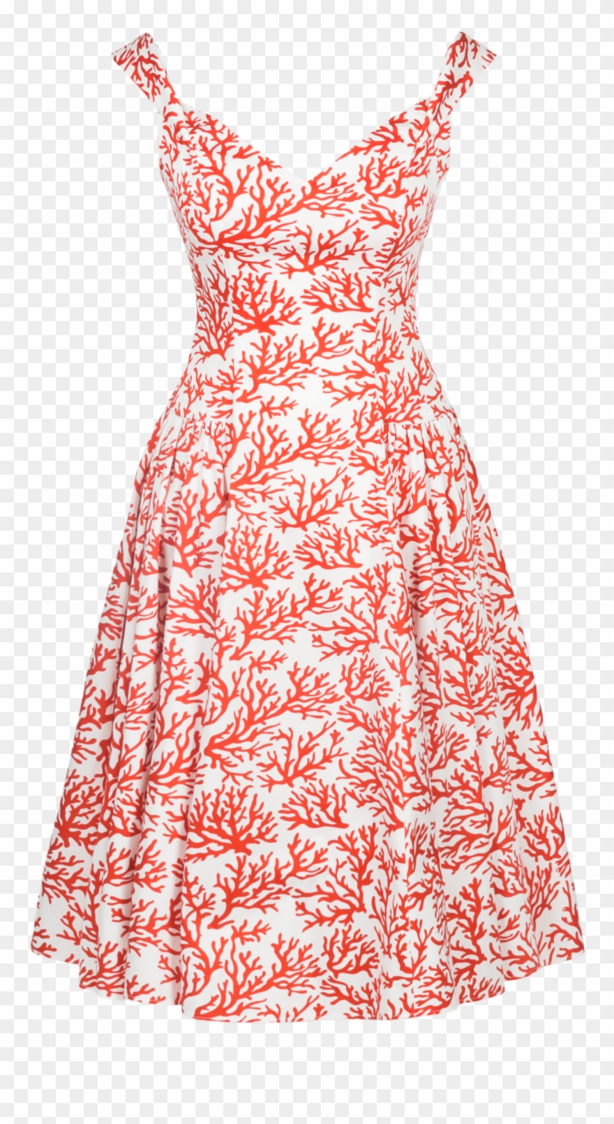 Lena Hoschek Sophia Dress Coral Clipart