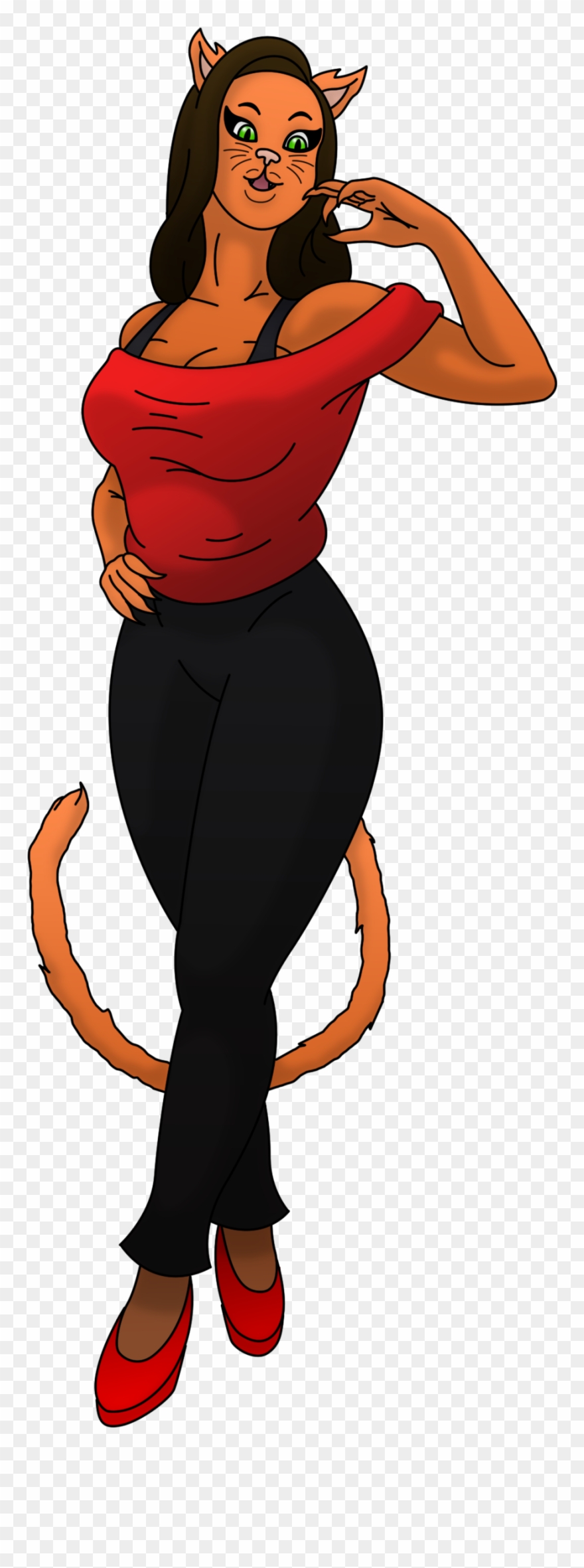 Purrcy - Summer Clothes - Cartoon Clipart