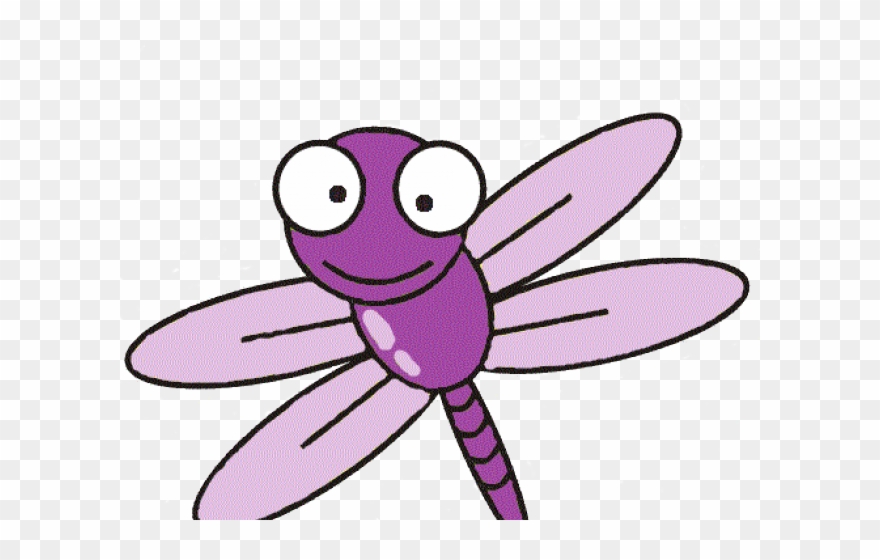 Cute Pink Dragonfly Cartoon Clipart