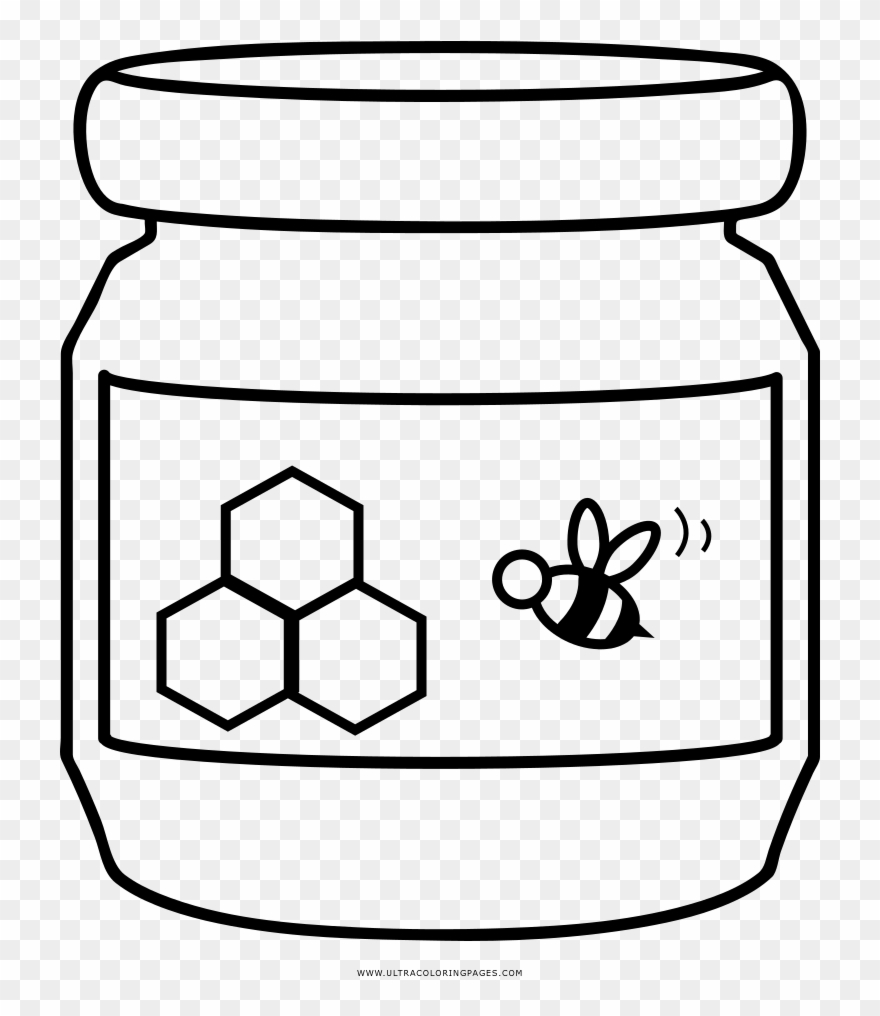 Honey Coloring Page - Honey Jar Coloring Page Clipart