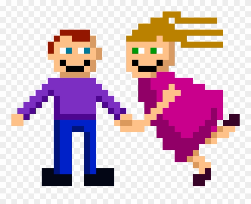 This Free Icons Png Design Of Pixel Couple Clipart