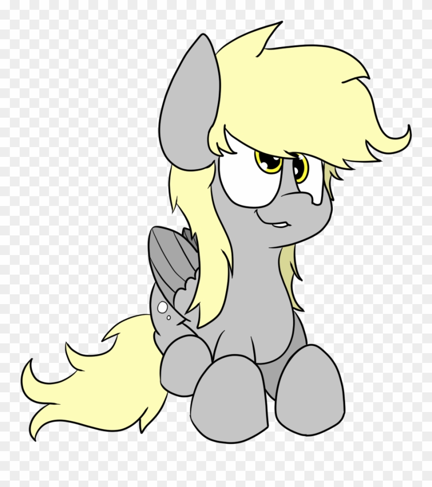 Dark Shadow, Cross Eyed, Cute, Derpy Hooves, Gray, - Cartoon Clipart
