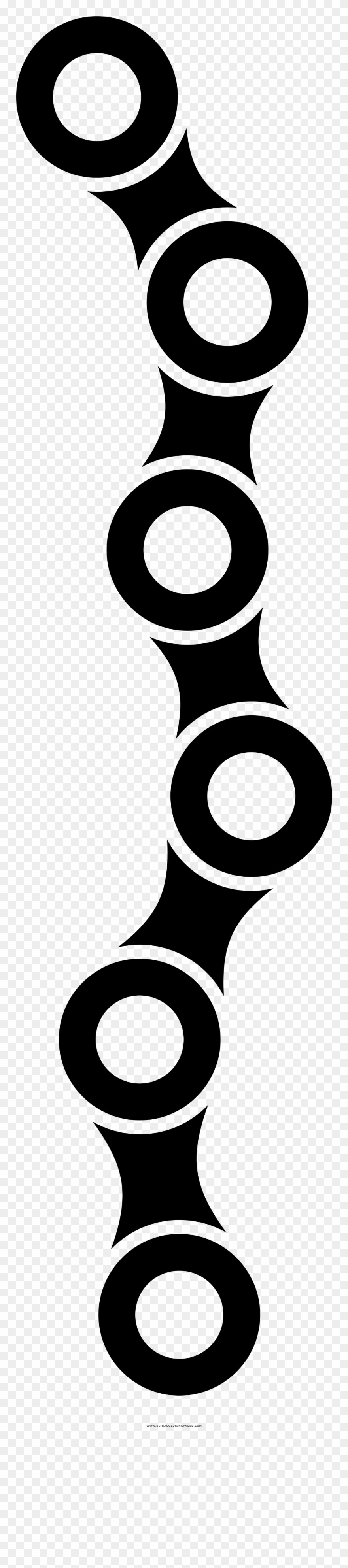 Bicycle Chain Coloring Page - Cadena De Bicicleta Png Clipart