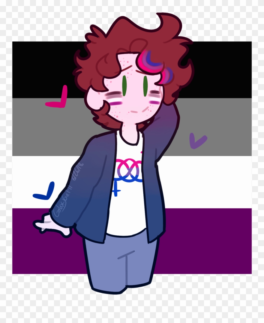 Just My Smol Bi Ace Walnut - Cartoon Clipart