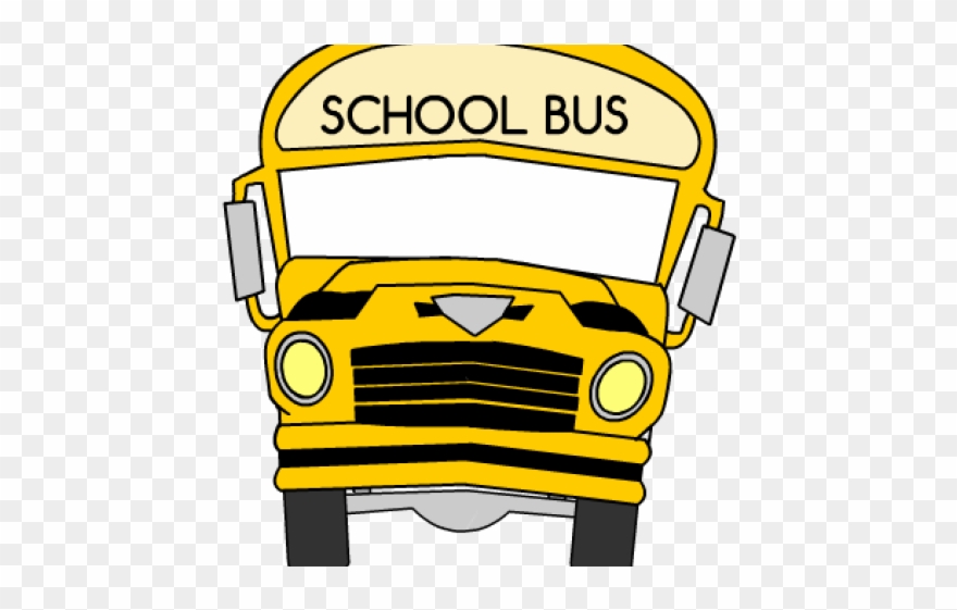 School Clipart Clipart Front School - Black And White Clipart Of Bus - Png Download
