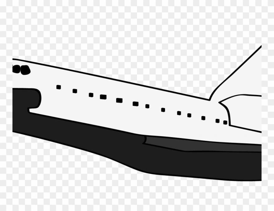 Space Shuttle Clip Art - Black And White Space Shuttle - Png Download