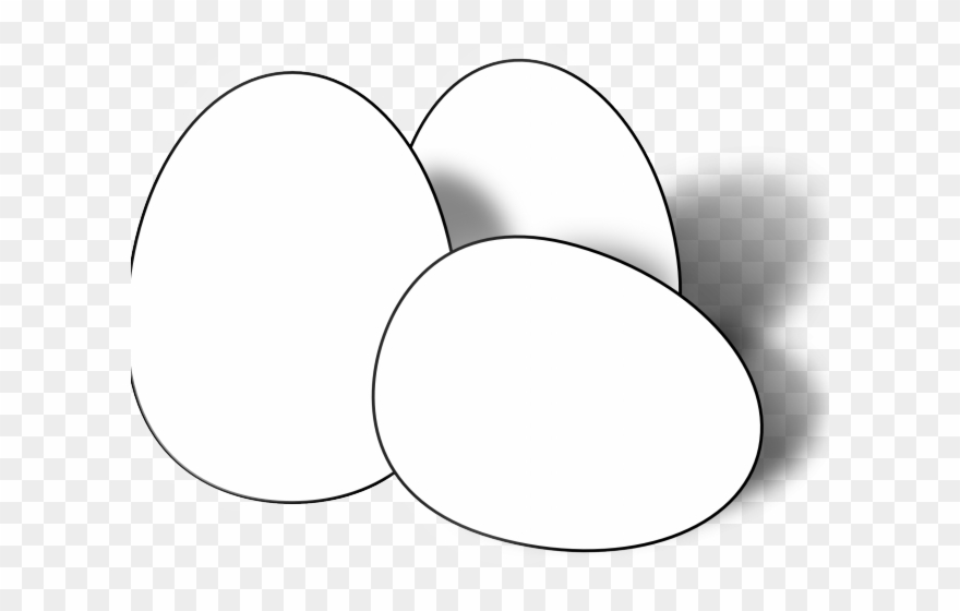 Egg Clipart Outline - Egg Black And White - Png Download