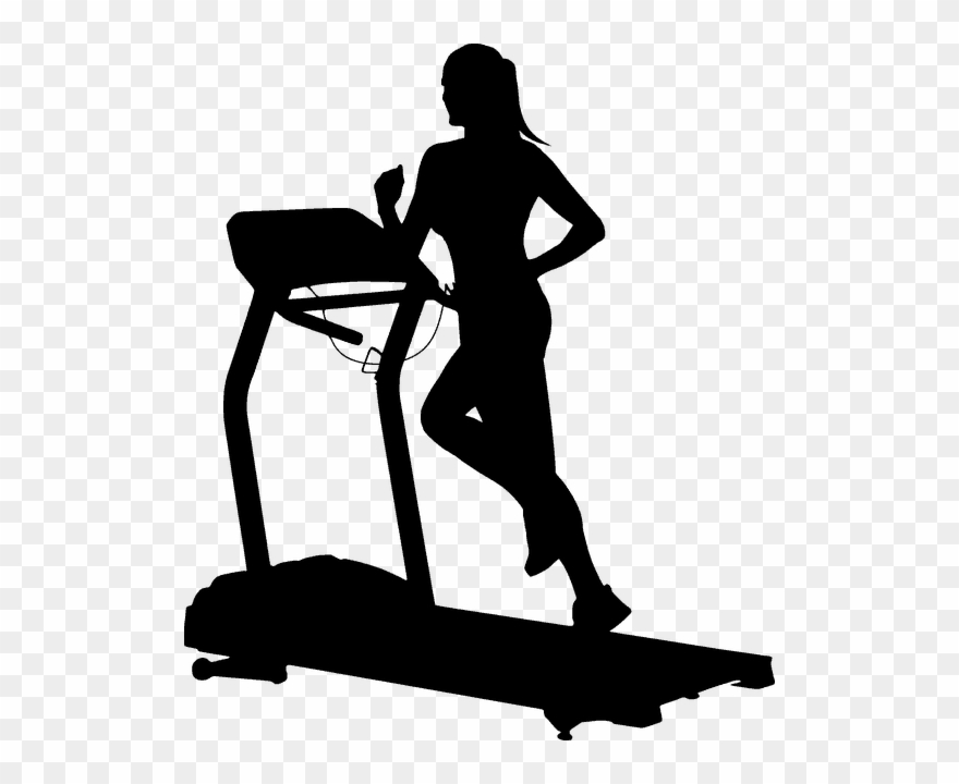 Treadmill And Losing Weight - Treadmill Silhouette Clipart