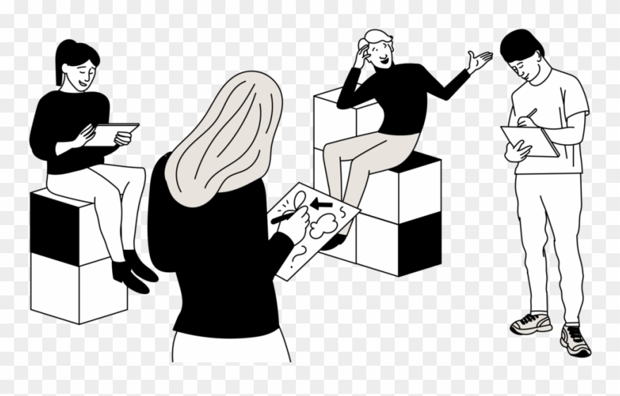 Visual Note Taking - Sitting Clipart